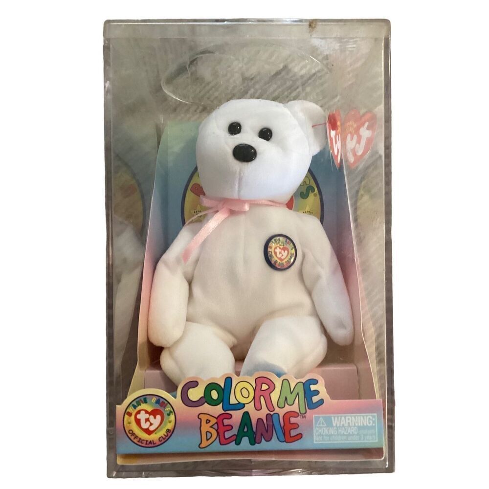 2002 Color Me Bear Ty Beanie Baby Plush Collectible